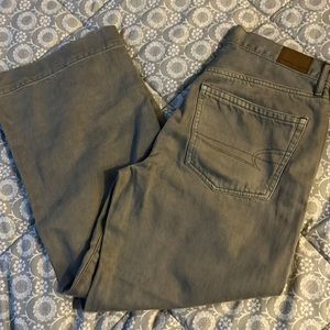 American eagle wide leg, gray jeans